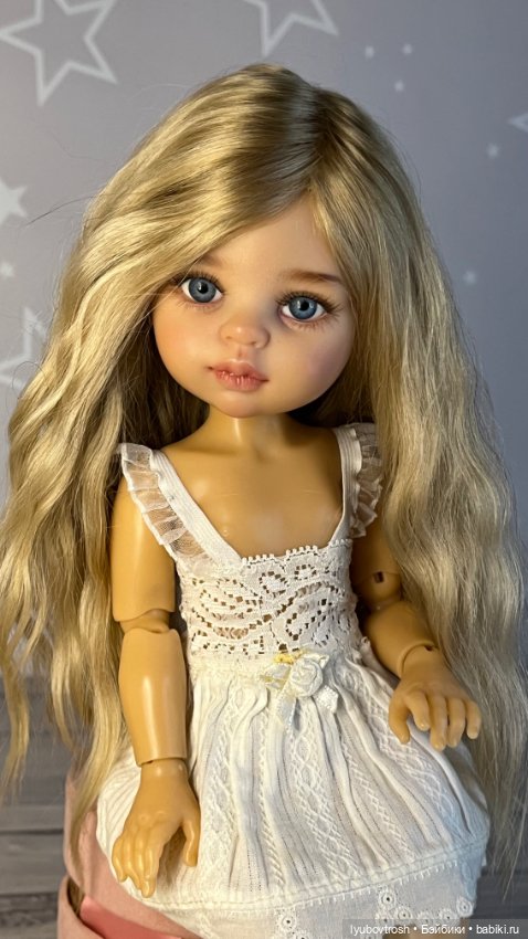 Парик натуральный блондин 8/9 для Паола Рейна и аналогичных кукол (фото 6)