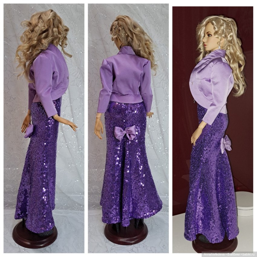 Вечернее платье с пайетками и шелковое болеро (фото 3)