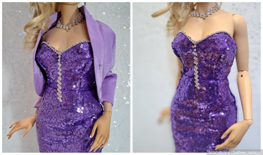 Вечернее платье с пайетками и шелковое болеро (фото 2)