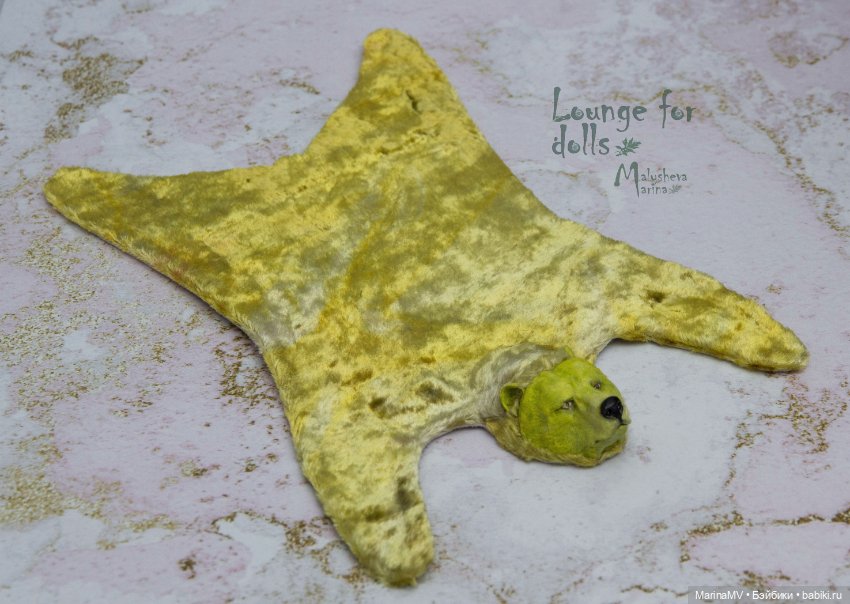 Коврик шкура медведя «Бодрый Лайм!” (фото 3)