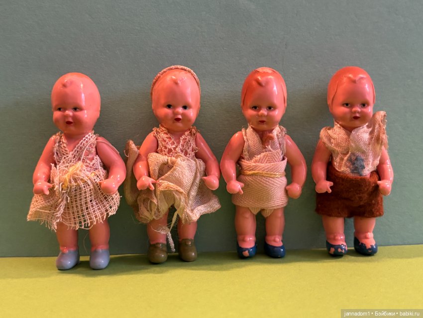 Куколки из колкого пластика Edi, в разных ботиночках, высота 7,5 см