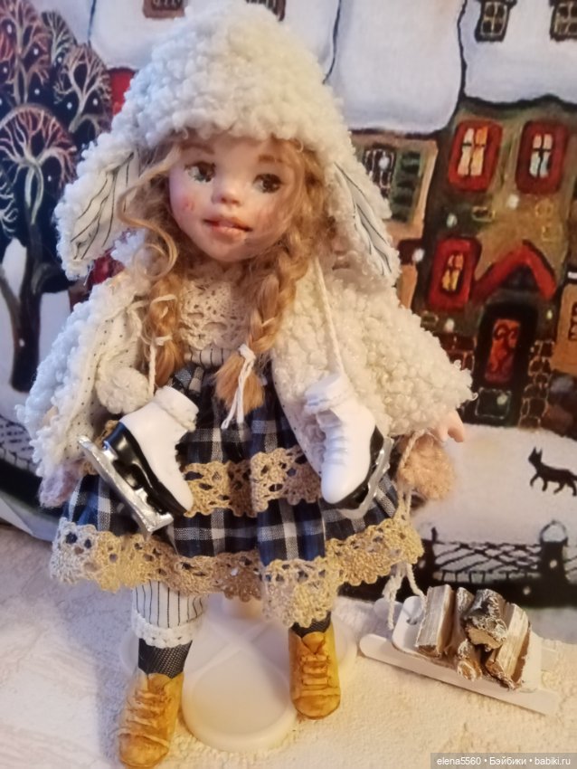 Малышка с коньками — Авторские куклы
