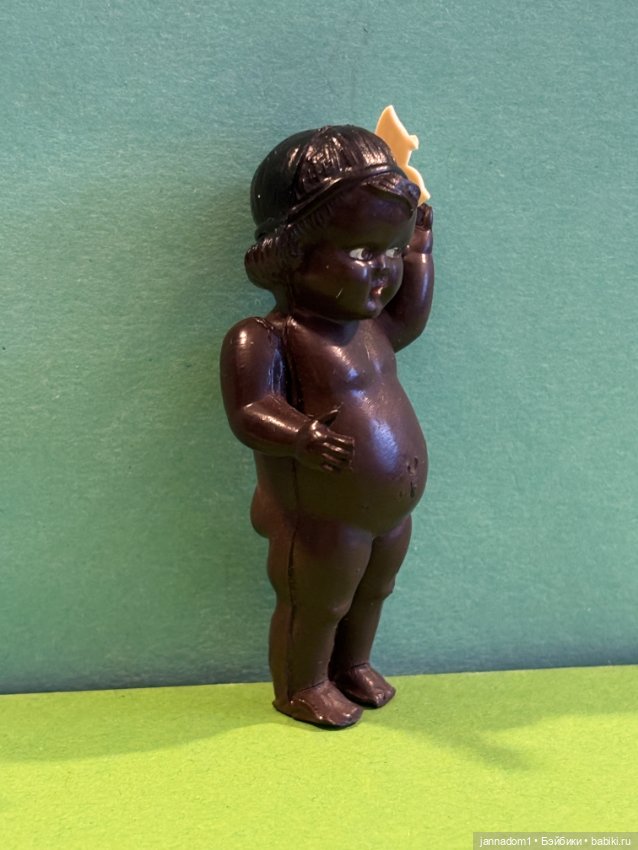 Целлулоидная куколка негритяночка кьюпик Hayn & Engels, высота 8 см (фото 7)