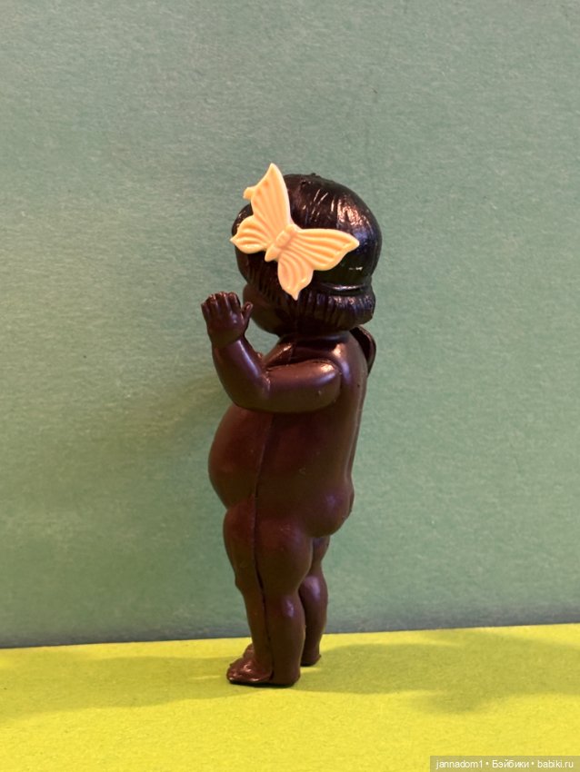 Целлулоидная куколка негритяночка кьюпик Hayn & Engels, высота 8 см (фото 5)