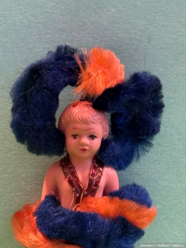 Целлулоидная куколка Wolff, родной аутфит, высота 7 см (фото 2)