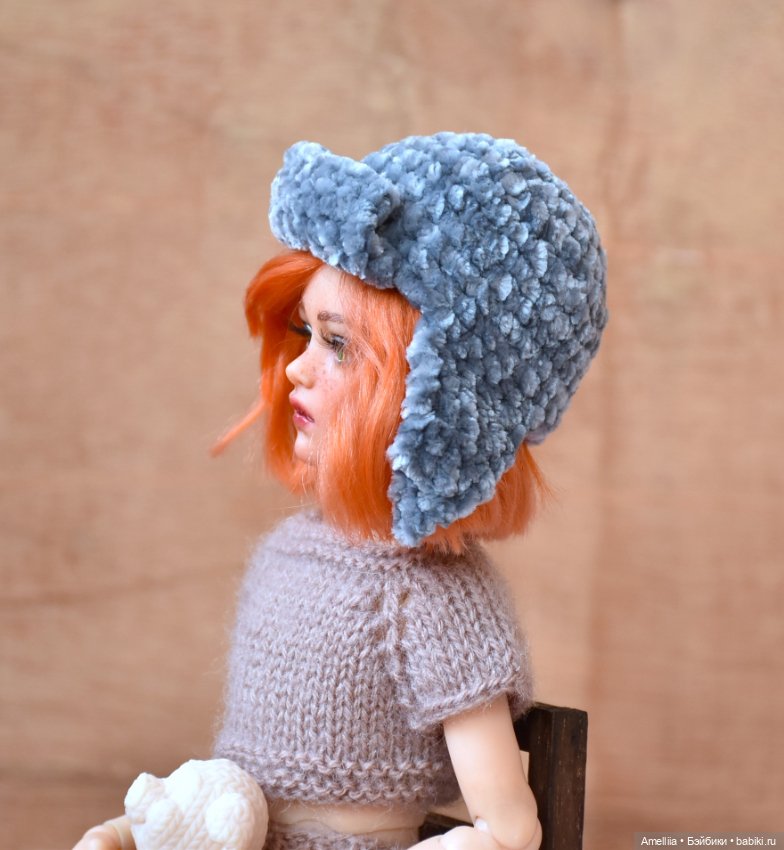 Шапка-ушанка для кукол БЖД и Паола Рейна (фото 5)