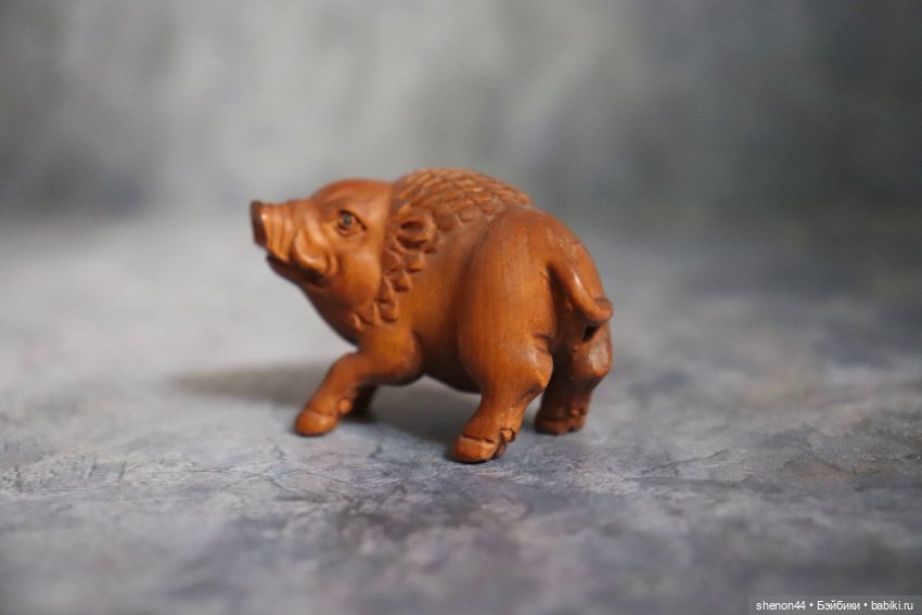 Нэцкэ "Кабан" — Статуэтки (фото 2)