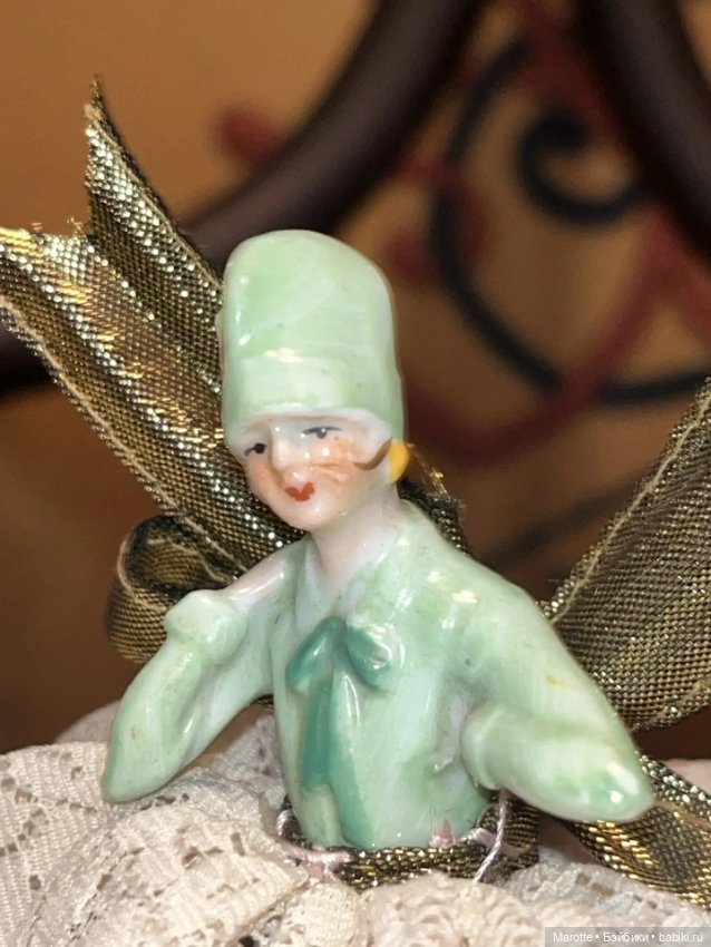 Антикварная half doll кукла - игольница (фото 5)