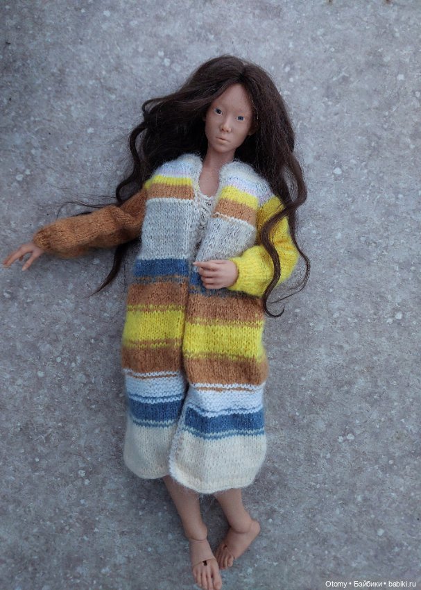 Полосатый кардиган — Одежда для BJD