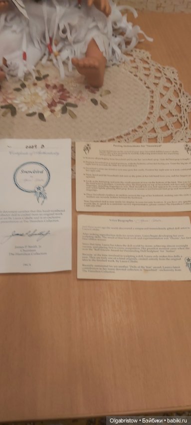 Фарфоровая кукла Snowbird 1994 (фото 7)