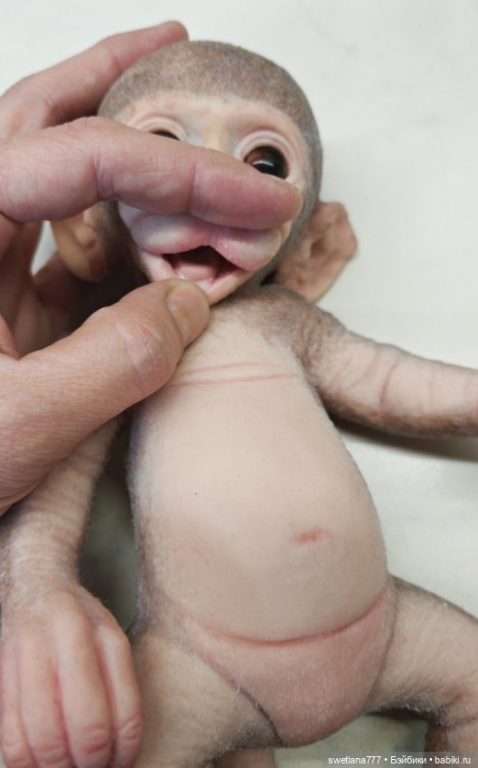 Силиконовая авторская обезьянка реборн (фото 2)