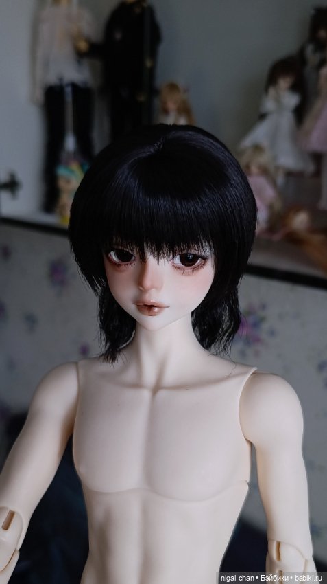 Голова бжд 1/4 ufdoll с париком и глазами (фото 3)