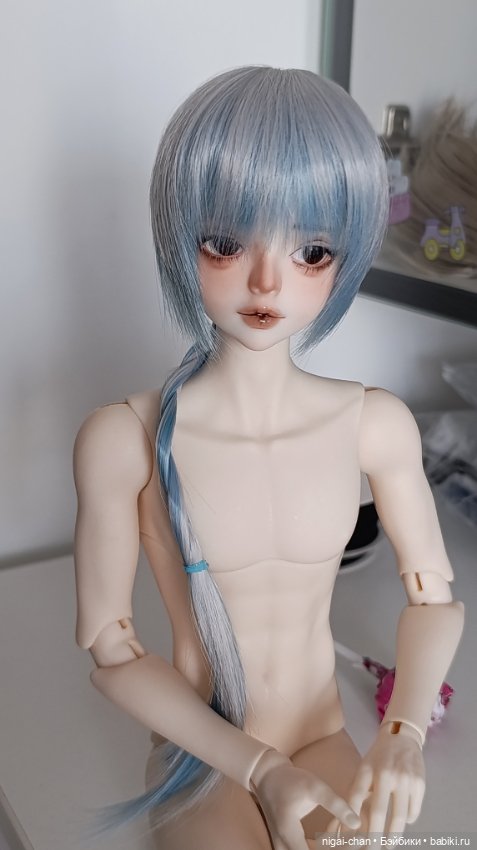 Голова бжд 1/4 ufdoll с париком и глазами (фото 2)