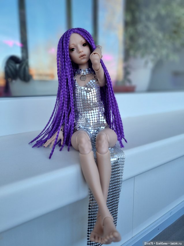 Парик косички на куклу Иден или др. с ОГ 12 см (фото 5)