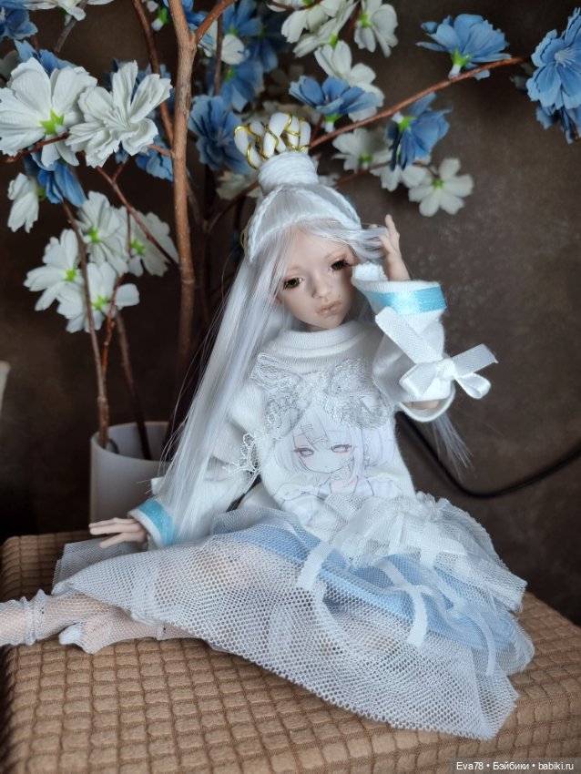 Парик для куколки бжд Иден