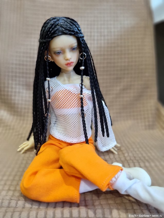 Парик косички на куклу Иден или др. с ОГ 12 см (фото 8)