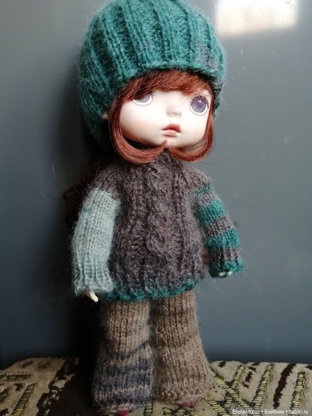 Вязаный комплект одежды для кукол Сяоми Монст, 20 см (фото 5)