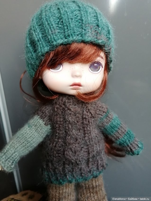 Вязаный комплект одежды для кукол Сяоми Монст, 20 см (фото 2)