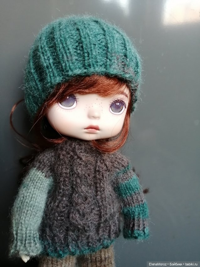 Вязаный комплект одежды для кукол Сяоми Монст, 20 см (фото 3)