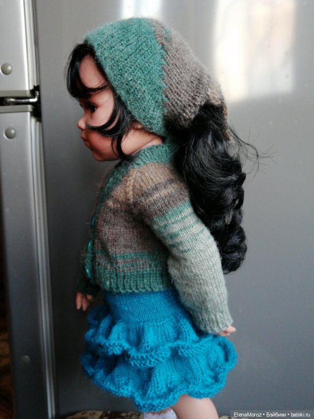 Комплект вязаной одежды для кукол Ллоренс, 42 см и др. схожих по параметрам кукол (фото 3)