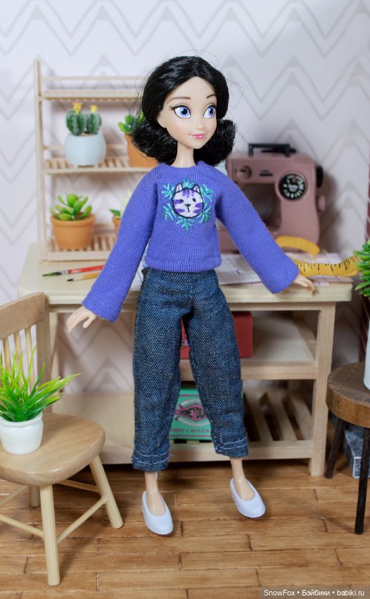 Лонгслив "Сиреневый кот" для пижамных принцесс ( Ральф против интернета) (фото 2)