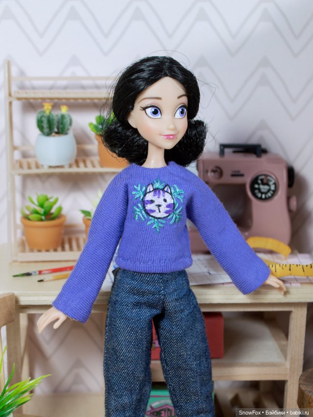 Лонгслив "Сиреневый кот" для пижамных принцесс ( Ральф против интернета)