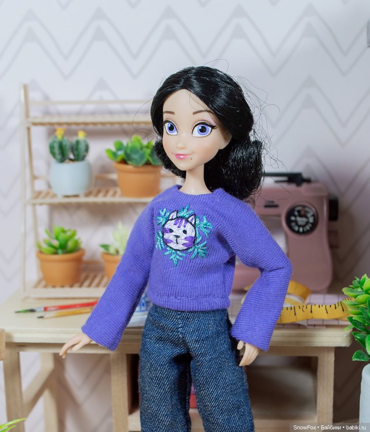 Лонгслив "Сиреневый кот" для пижамных принцесс ( Ральф против интернета) (фото 3)