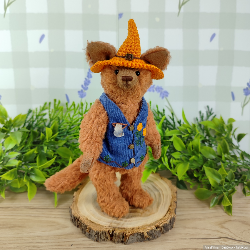 Мини Волк Тедди талисман с горным хрусталём