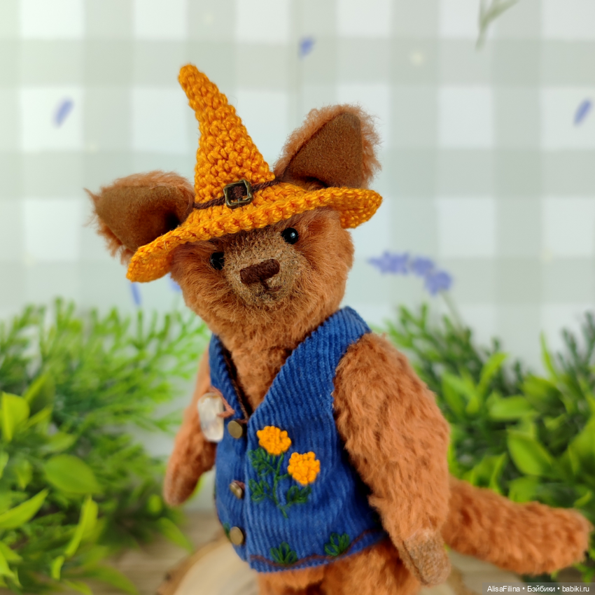 Мини Волк Тедди талисман с горным хрусталём (фото 3)