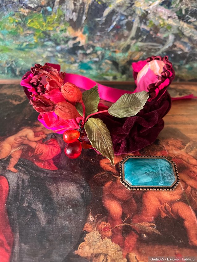 Брошь из люцита , 60-е года , для декора кукол или в коллекцию (фото 9)