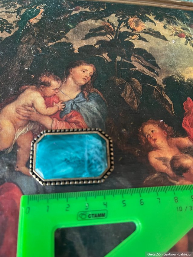 Брошь из люцита , 60-е года , для декора кукол или в коллекцию (фото 6)