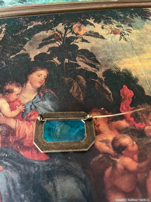 Брошь из люцита , 60-е года , для декора кукол или в коллекцию (фото 8)