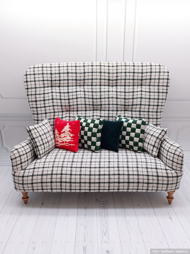 Диван для кукол формата 1/6 от известного мастера (фото 6)