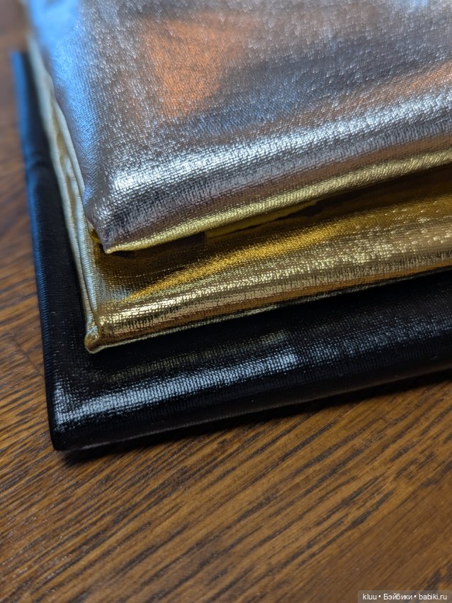 Лот тканей: серебро, золото, черный (фото 2)