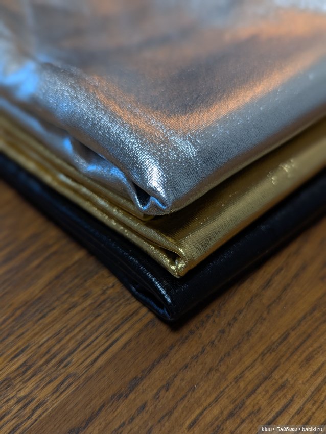 Лот тканей: серебро, золото, черный (фото 3)