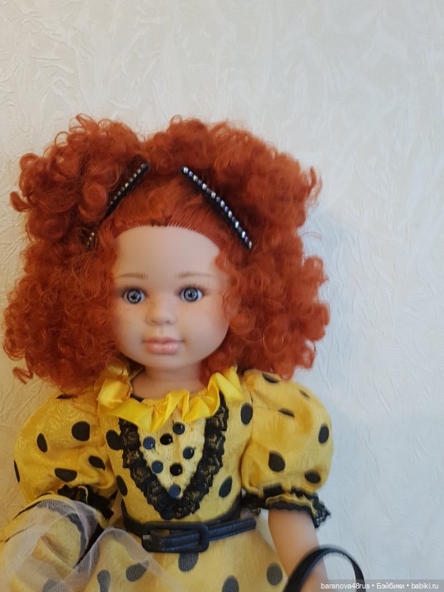 Прелестный набор одежды "солнечный горох" для большой куклы (фото 6)