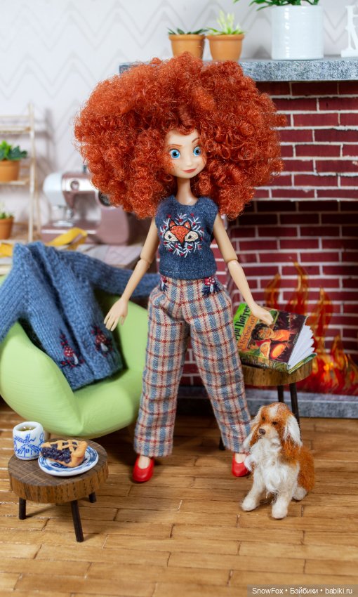 Брюки "мухоморы" для пижамных принцесс,бжд (фото 3)