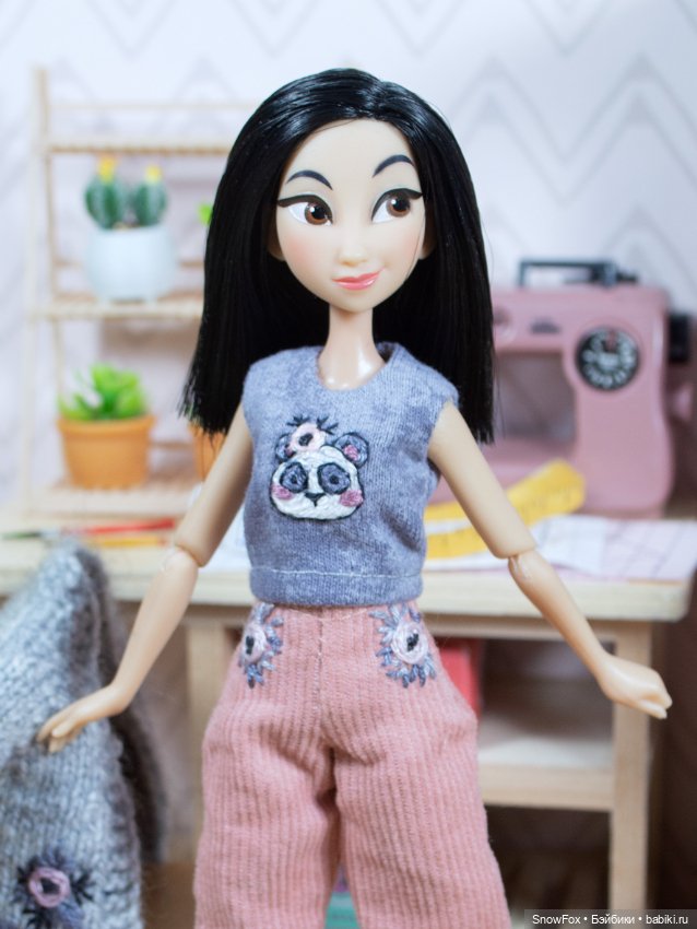 Майка "Панда" для кукол 1:12 (пижамные принцессы, тамагочи, momotale и др.) (фото 2)