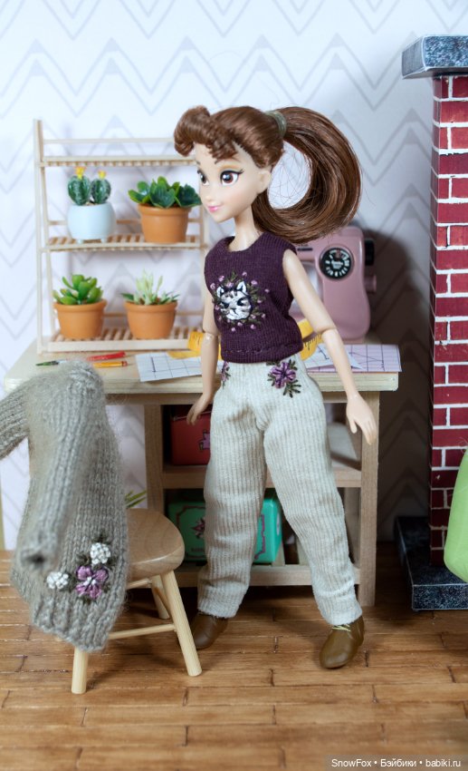 Майка "Кошечка" для кукол 1:12 (пижамные принцессы, тамагочи, momotale и др.) (фото 2)