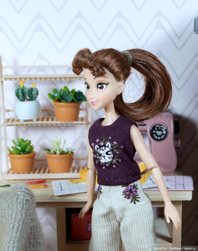 Майка "Кошечка" для кукол 1:12 (пижамные принцессы, тамагочи, momotale и др.) (фото 3)