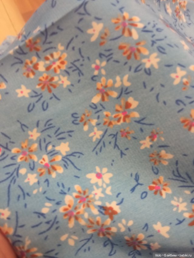 Отрезик ткани не хб для кукольного рукоделия (фото 3)