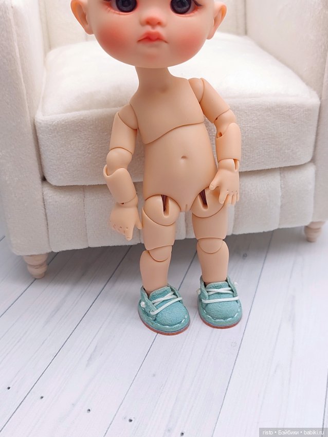 Замшевые полуботиночки для ob11 от Хохлома (фото 3)