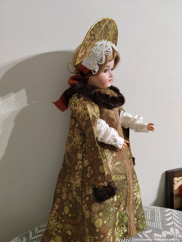 Русский костюм для антикварной куклы (фото 3)