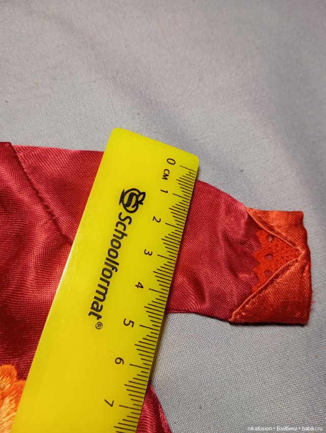 Платье шёлк на винтажную или антикварную куклу (фото 3)