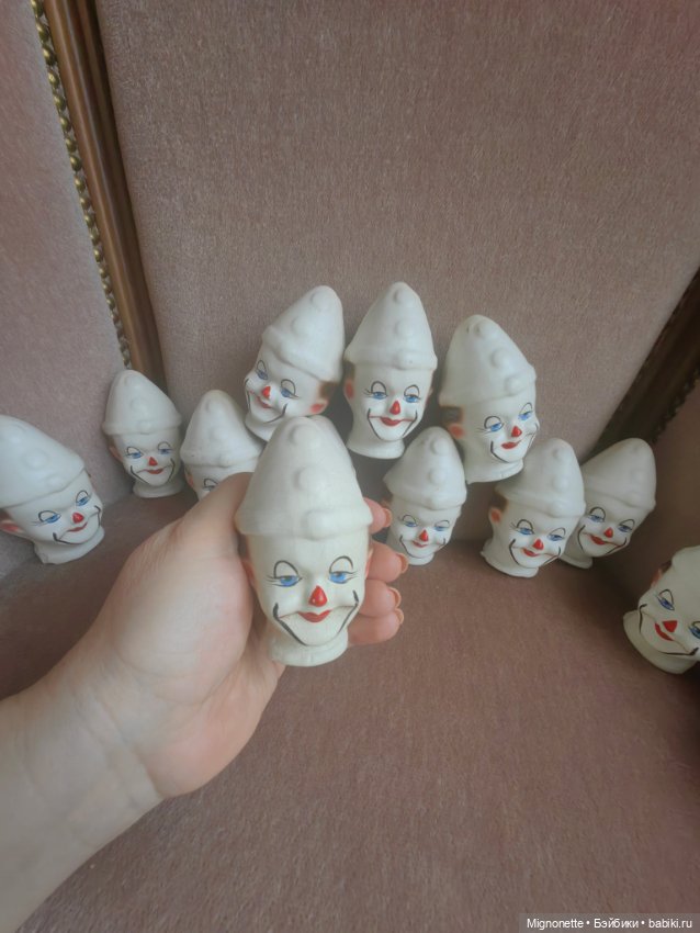 Головы для клоунов, винтаж, папье-маше (фото 2)