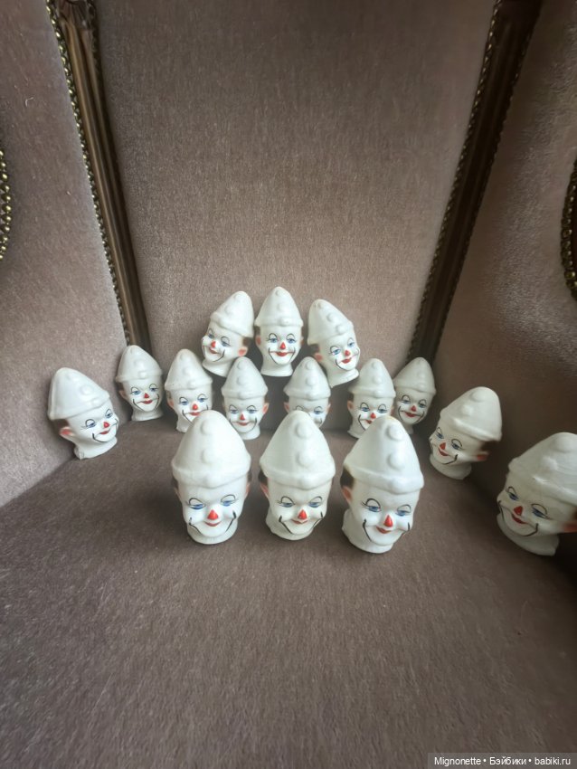 Головы для клоунов, винтаж, папье-маше