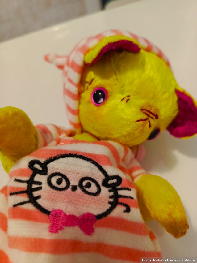 Сонный котик Желток — Авторские игрушки (фото 3)