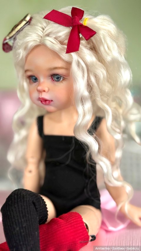 ООАК куклы Паола Рейна прошивка ангорой (фото 3)