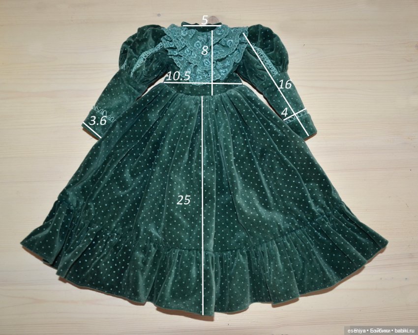 Бархатное платье и капор в винтажном стиле (фото 3)