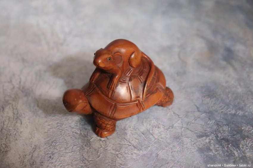 Статуэтка, окимоно "Животные восточного календаря: мышь на черепахе" (фото 7)
